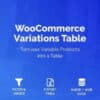 WooCommerce Variations Table 1.3.5
